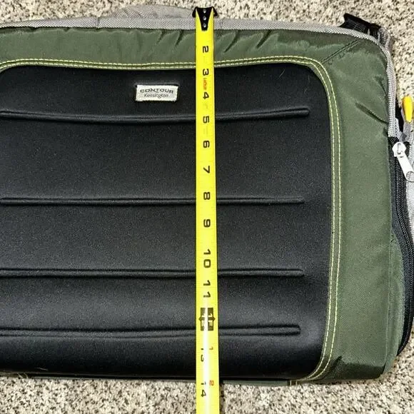 Kensington Olive Laptop Briefcase Business Casual Shoulder Messenger Bag